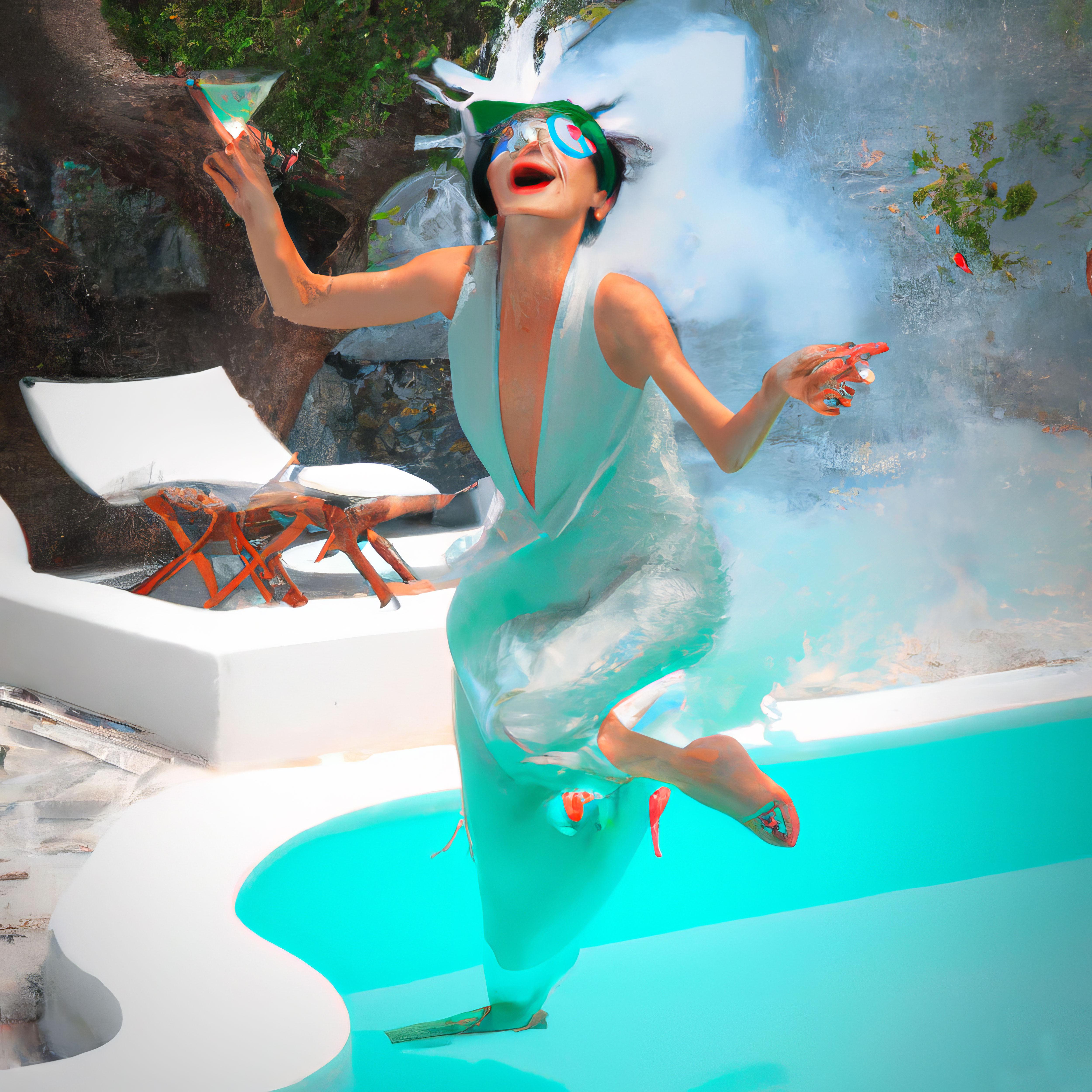 Figurative Photograph Lee Wells - Marcher sur l'eau 1