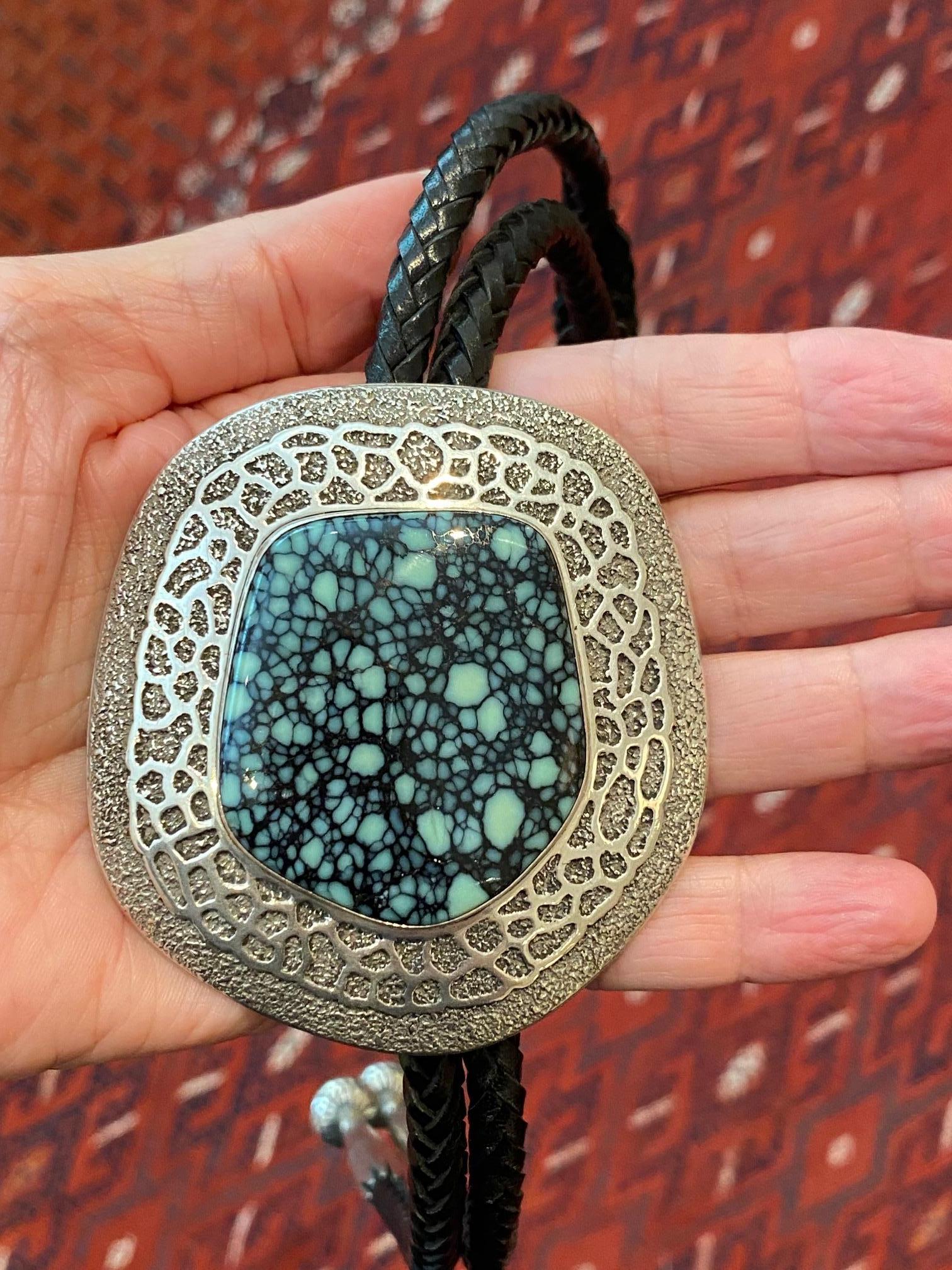 lee yazzie silver bolo tie