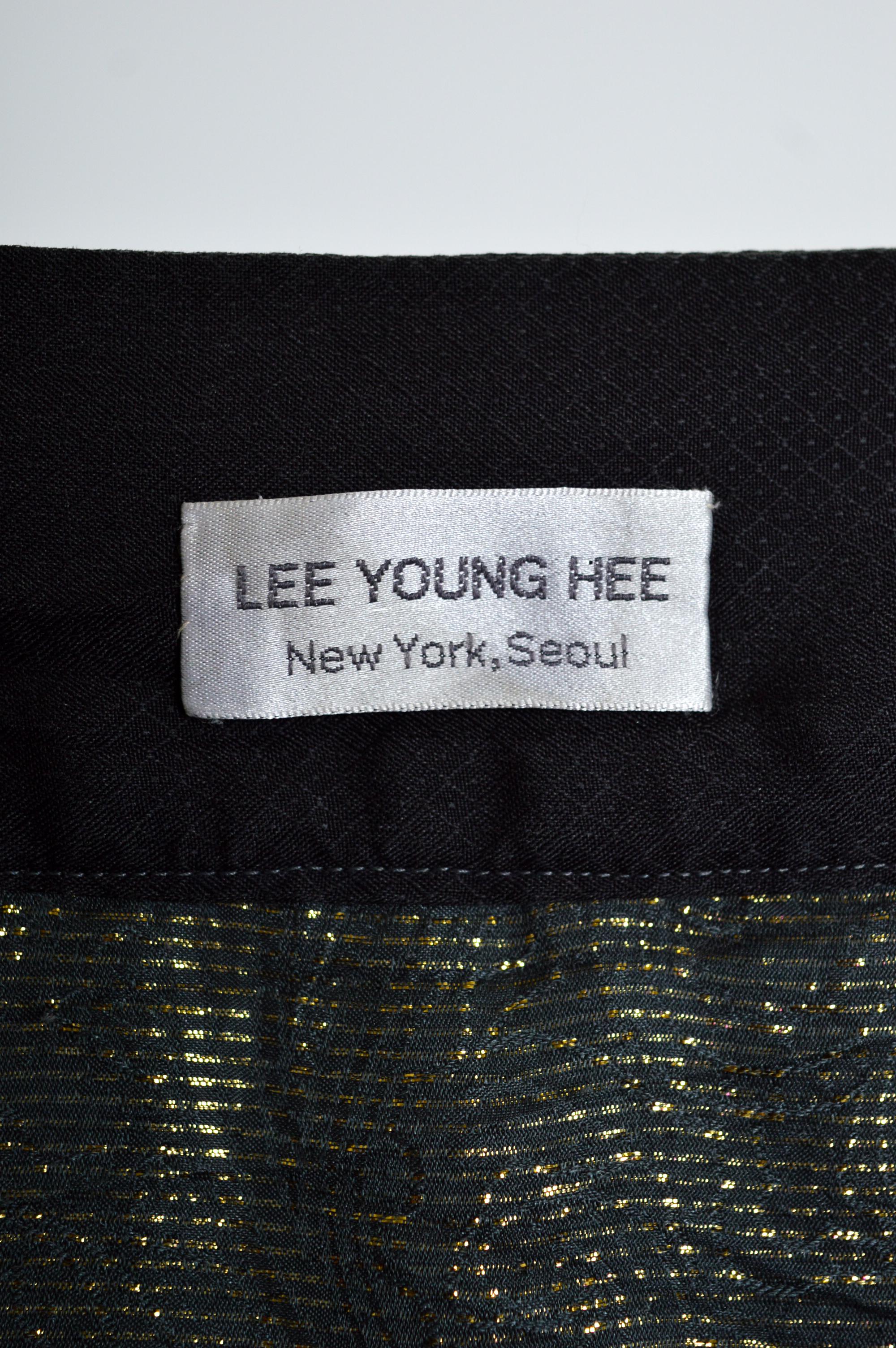 LEE YOUNG HEE 'Clothes of Wind' Abito hanbok nero in organza di seta tinto a mano in vendita 4