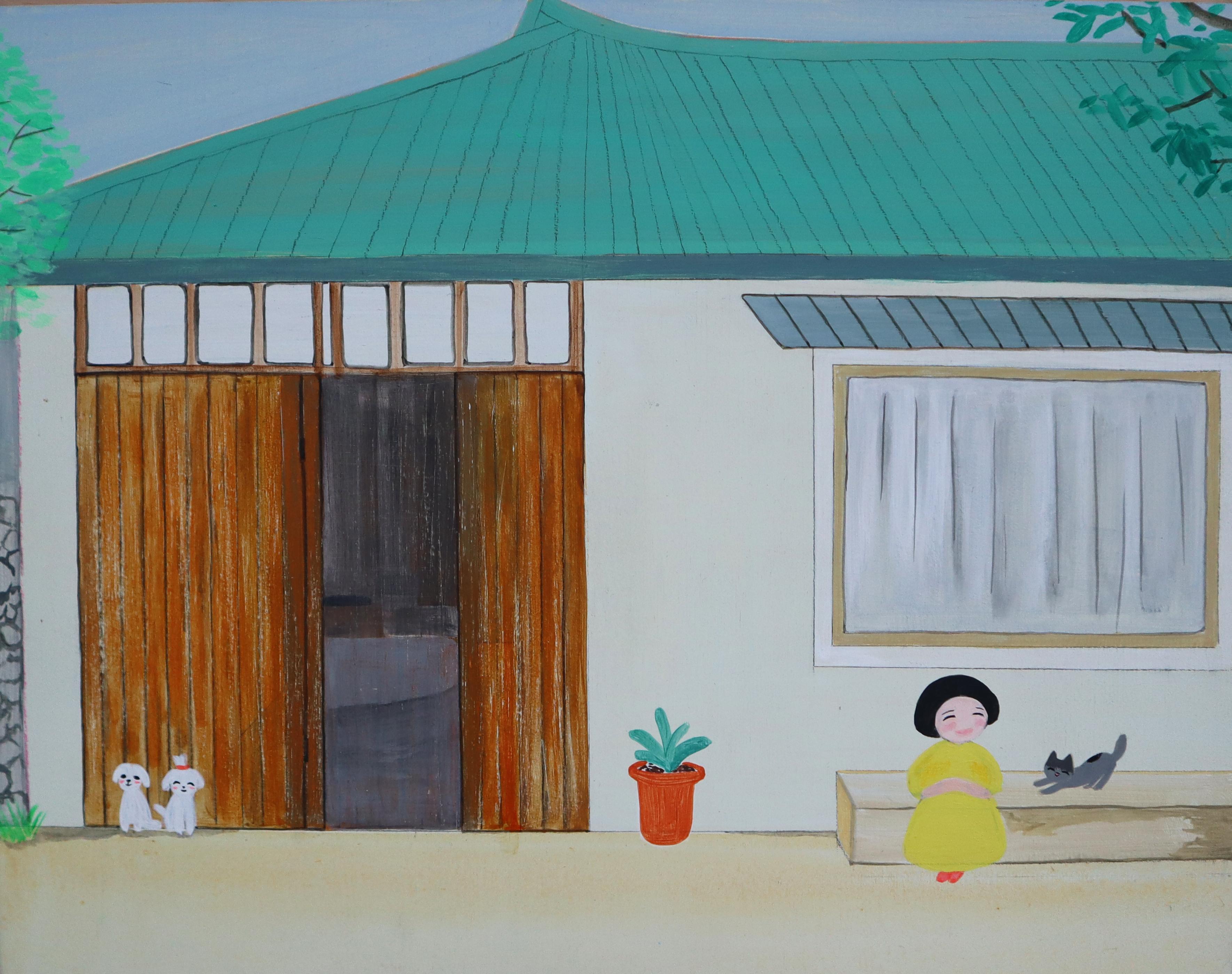 Acrylic on wooden panel 

Lee Yu Min is a Korean artist born in 1987 who lives and works in Daejeon, South Korea. She is specialized in Korean painting, completing her doctoral studies in the field. Her work is grounded in Eastern philosophy,