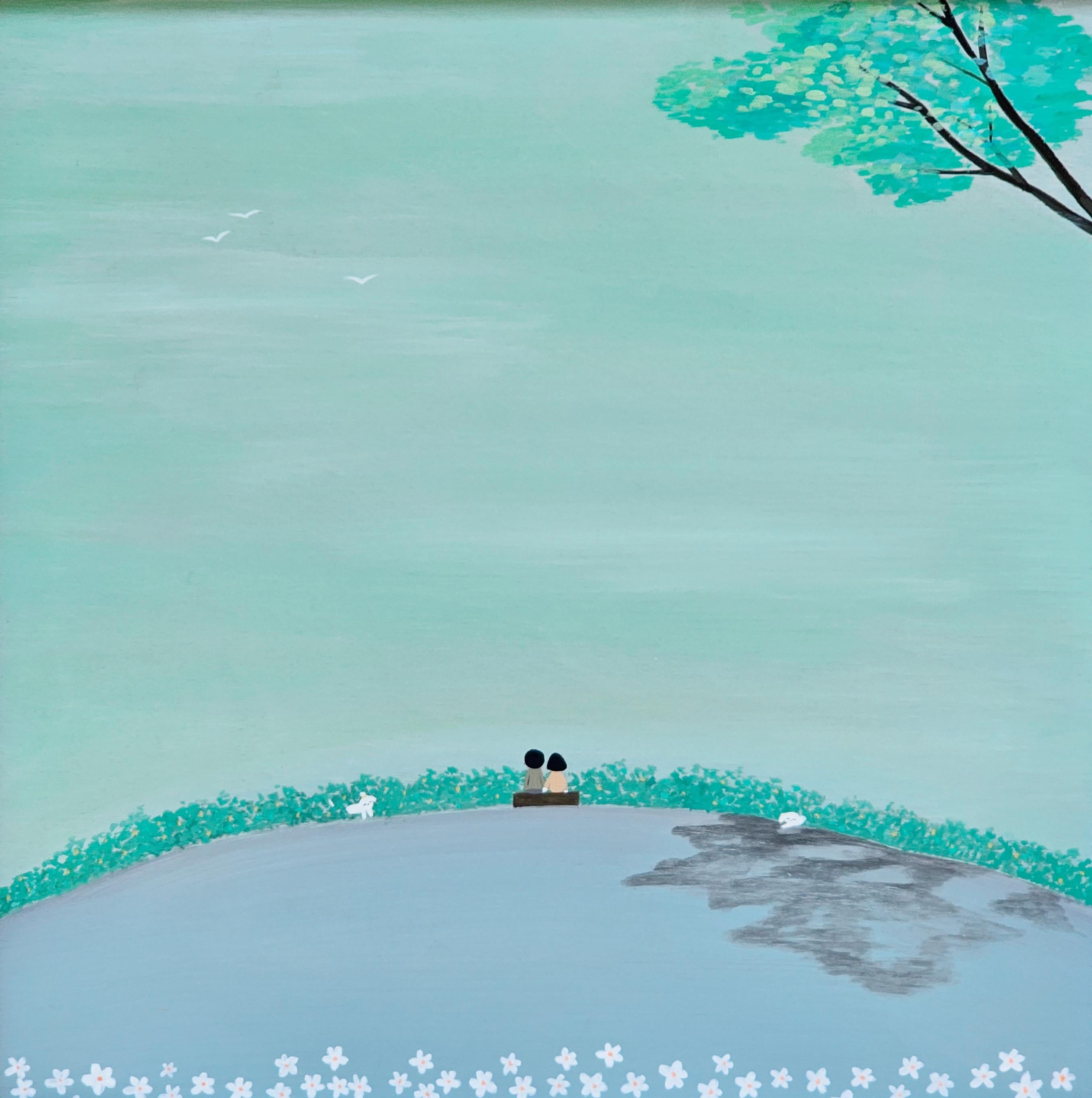 Acrylic on wooden panel 

Lee Yu Min is a Korean artist born in 1987 who lives and works in Daejeon, South Korea. She is specialized in Korean painting, completing her doctoral studies in the field. Her work is grounded in Eastern philosophy,