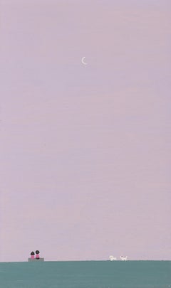 Art contemporain coréen de Lee Yu Min - La lune avec nous
