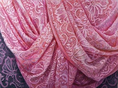 Parrhasius Pretty In Pink, 2021, Leeah Joo, Oil on Panel, Drapery Painting