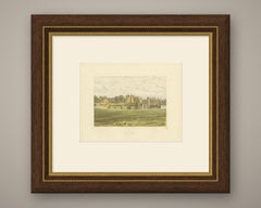 Leeds Castle, Kent, Antique Morris Woodblock Print, circa 1870
