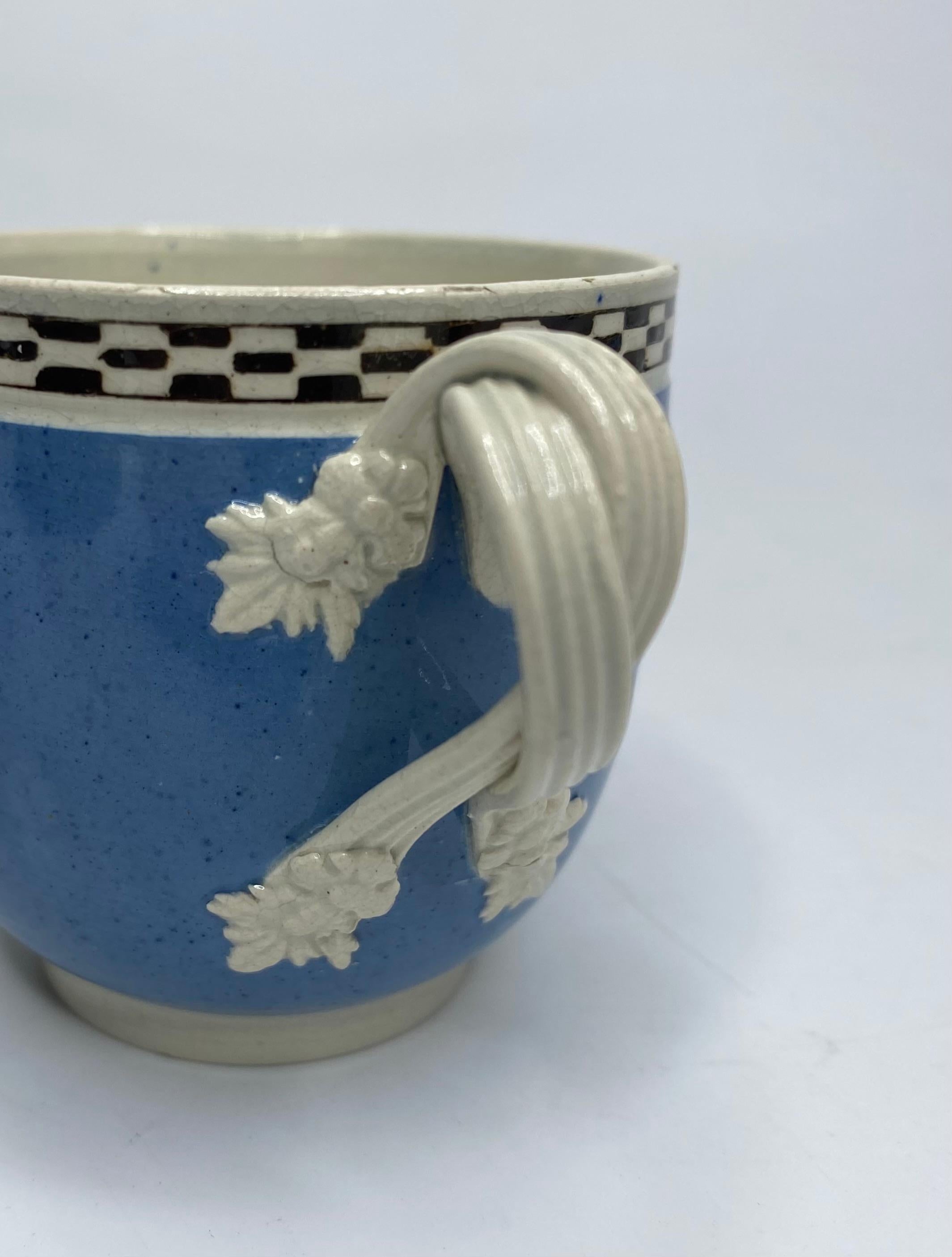 Leeds Pottery banded cup and saucer, c. 1790. For Sale 2