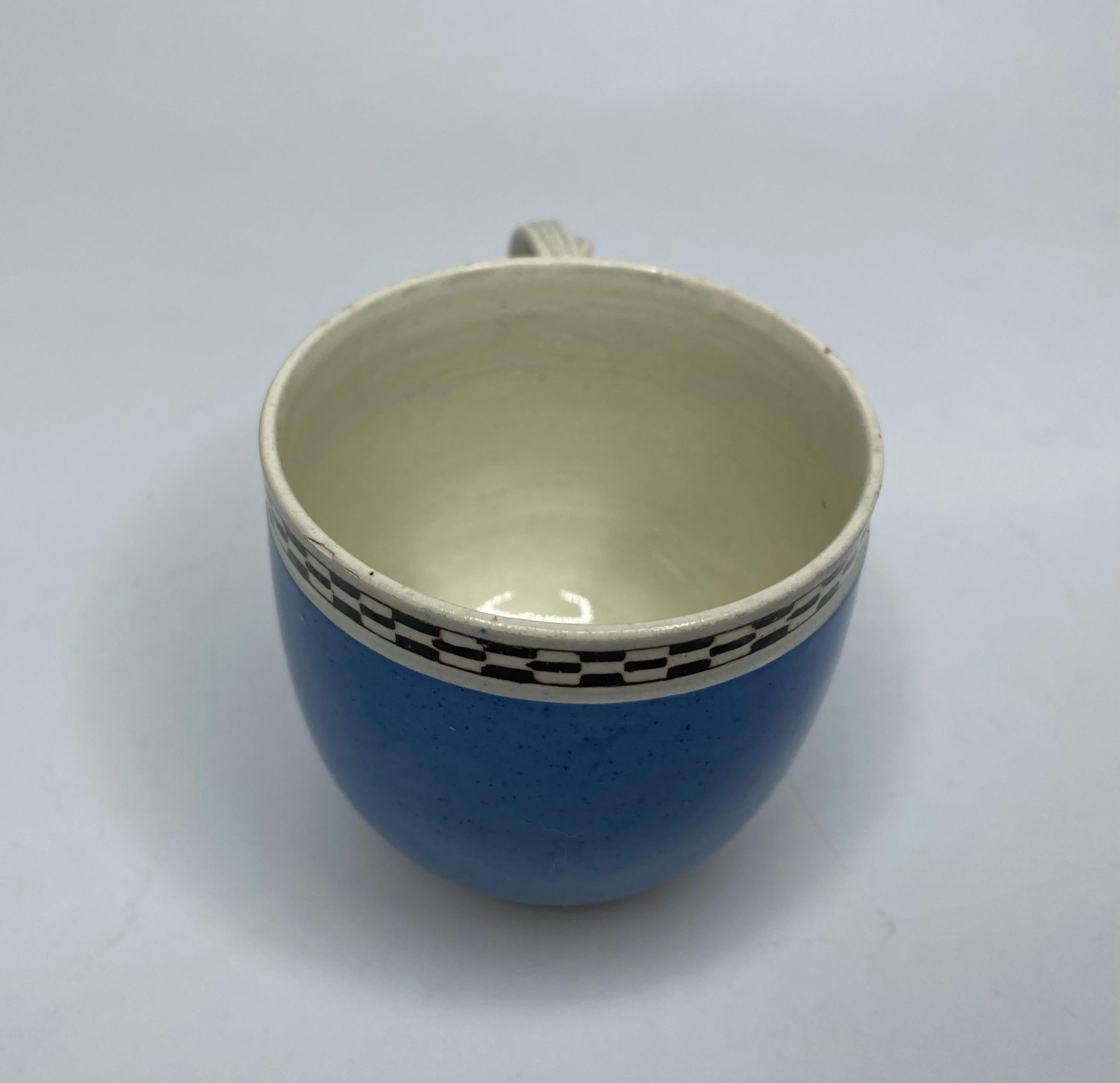 Leeds Pottery banded cup and saucer, c. 1790. For Sale 6