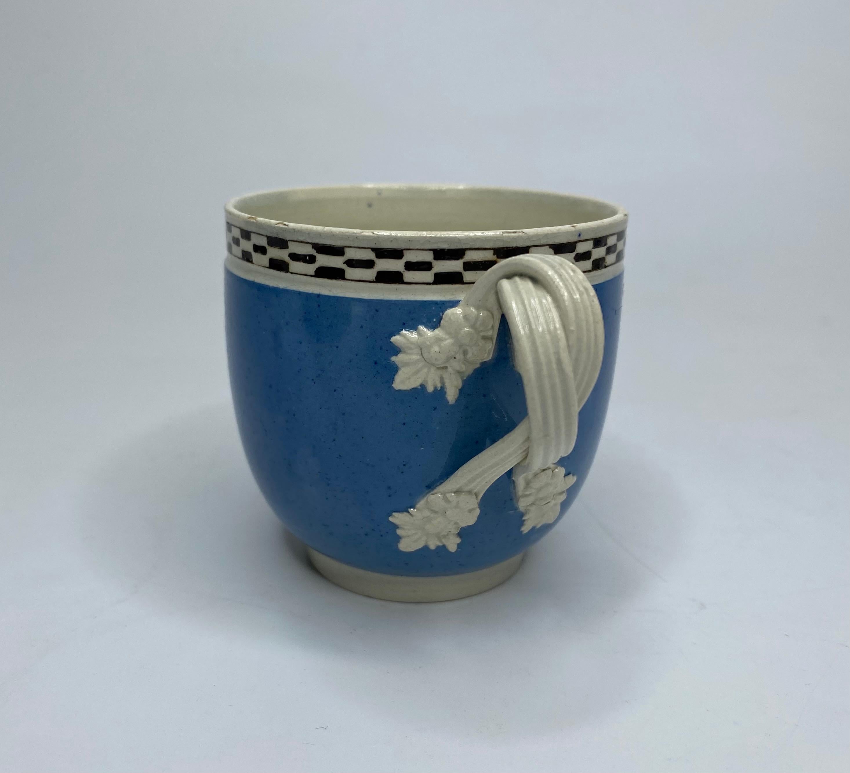 Leeds Pottery banded cup and saucer, c. 1790. For Sale 1