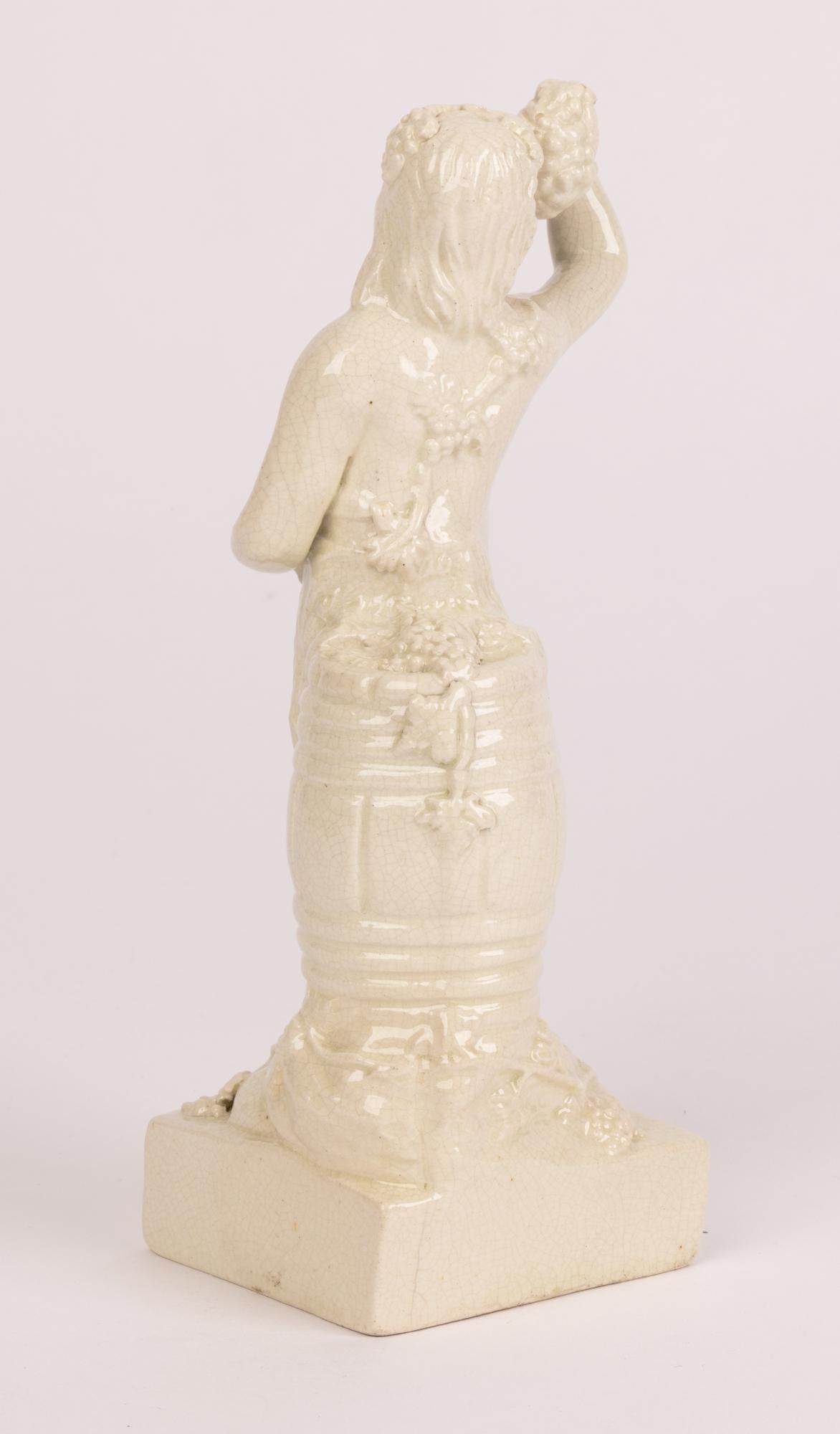 Greco Roman Leeds Pottery Creamware Pottery Bacchus Figure Group For Sale