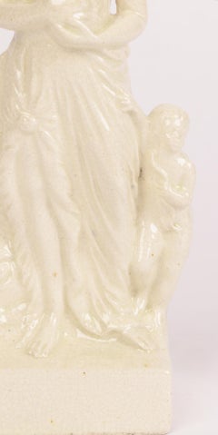 Leeds Pottery Creamware Pottery Venus and Cupid Figure Group