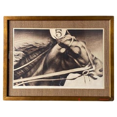 Leendert Kamelgarn " Number Five " Artist Proof Signed Horse Etching Print, 1969