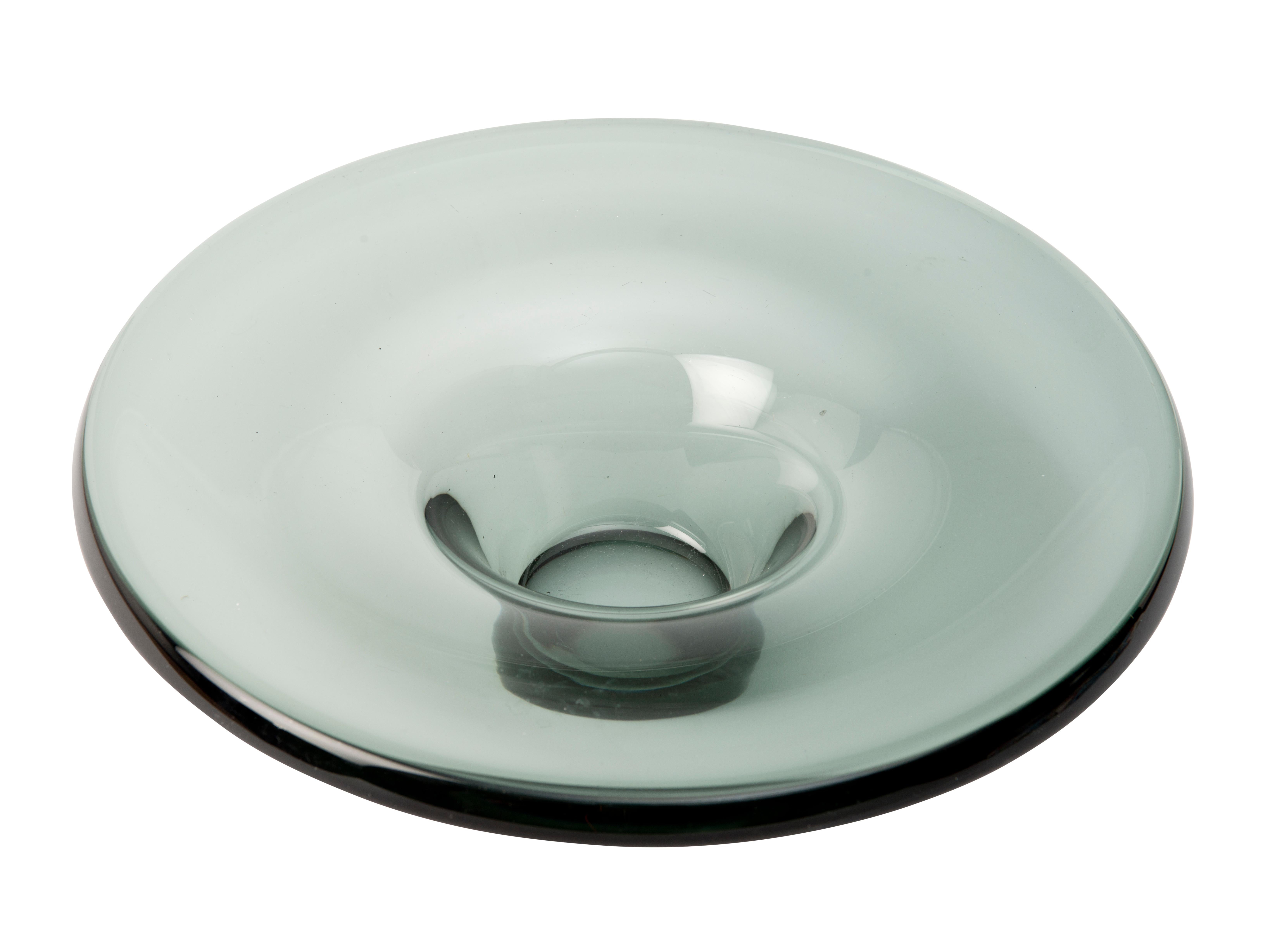 Mid-Century Modern Leerdam Bowl on Small Stand with Wide Rim by A.D. Copier, 1937 for Glasfabriek For Sale