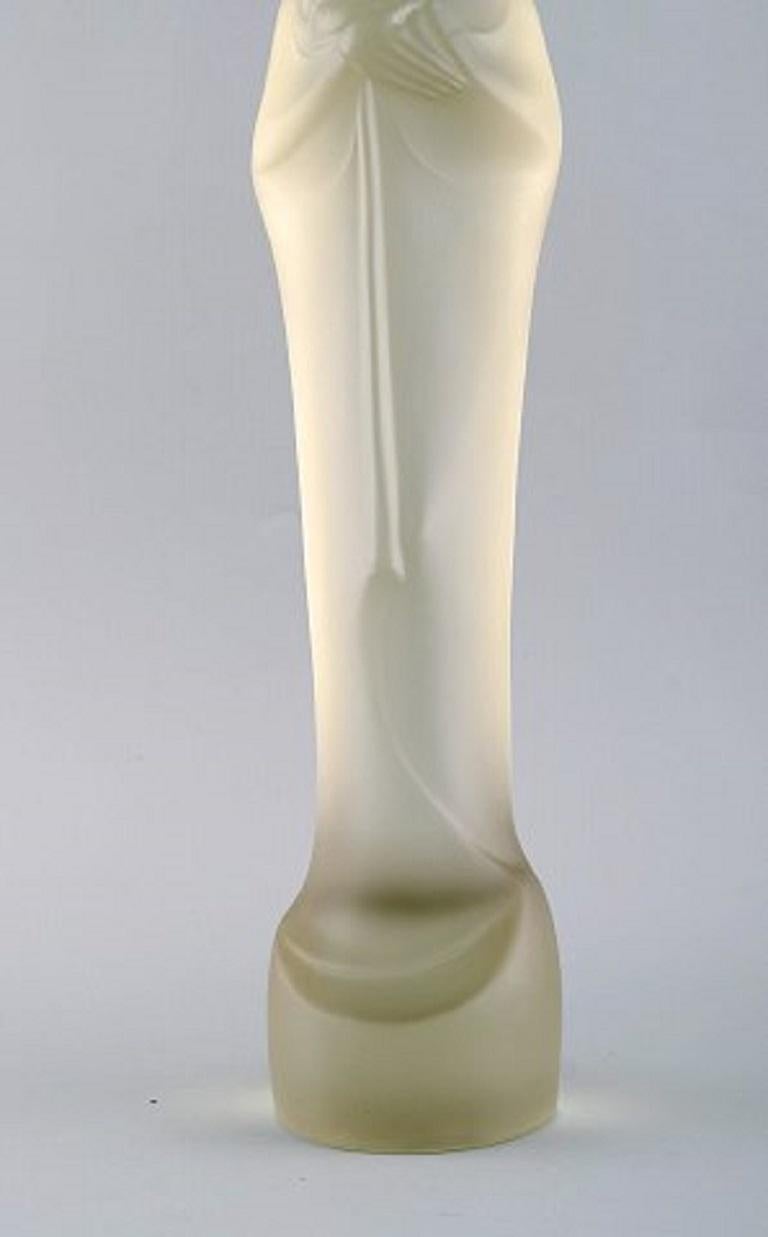 Dutch Leerdam, Holland, Large Sculpture of Madonna in Art Glass, 20th Century For Sale