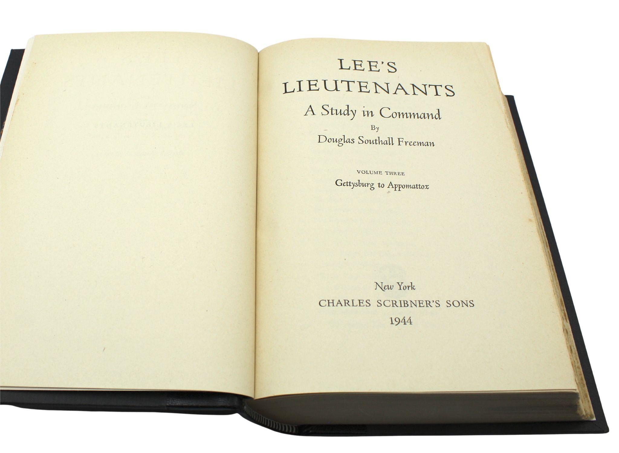 Les Lieutenants de Douglas Southhall Freeman, trois volumes, première édition, 1942 en vente 8