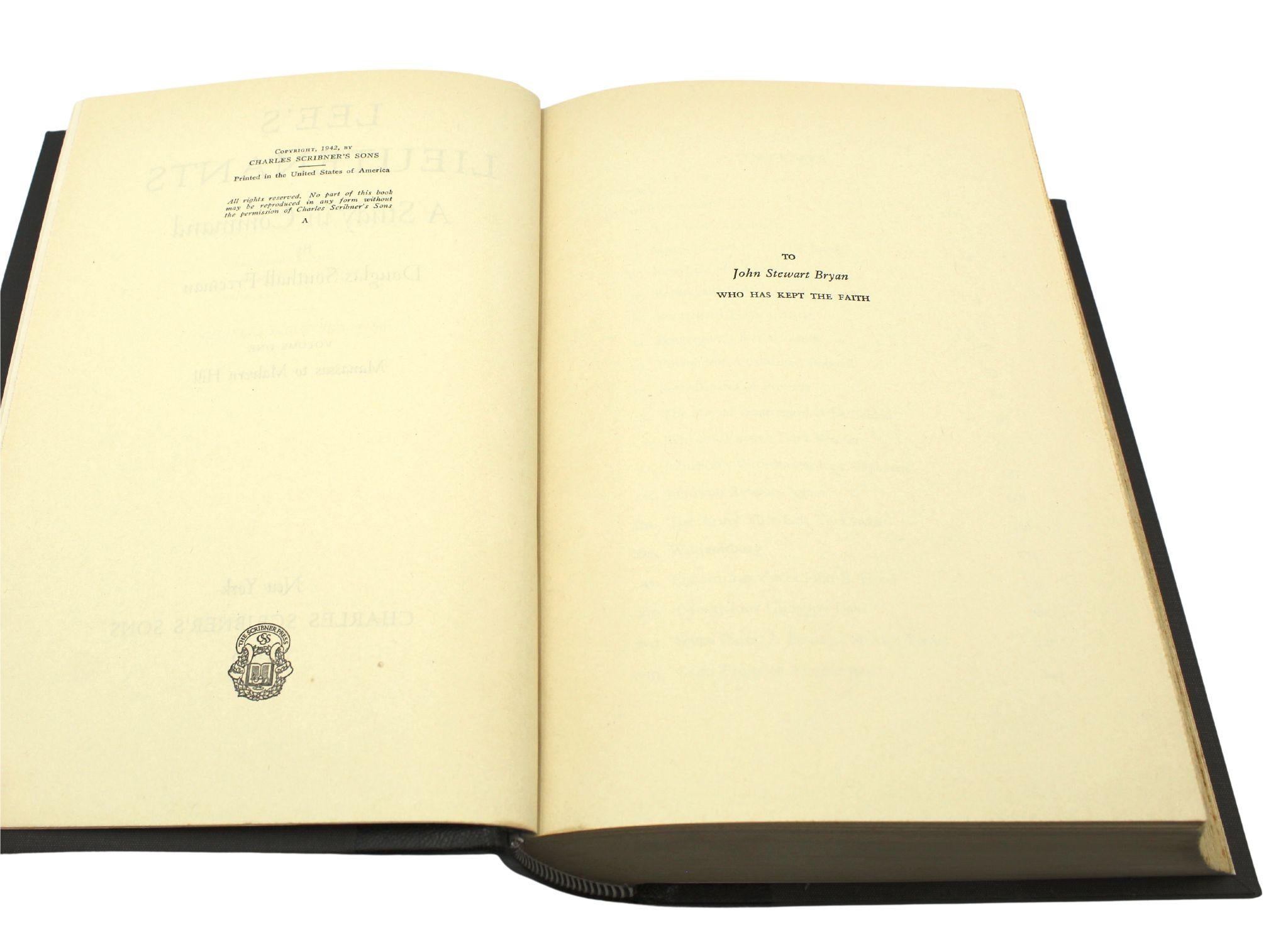 Les Lieutenants de Douglas Southhall Freeman, trois volumes, première édition, 1942 en vente 1