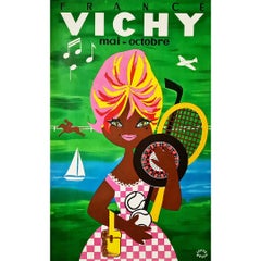 Circa 1960 Original poster made by Lefor Openo - Vichy - France Brigitte Bardot