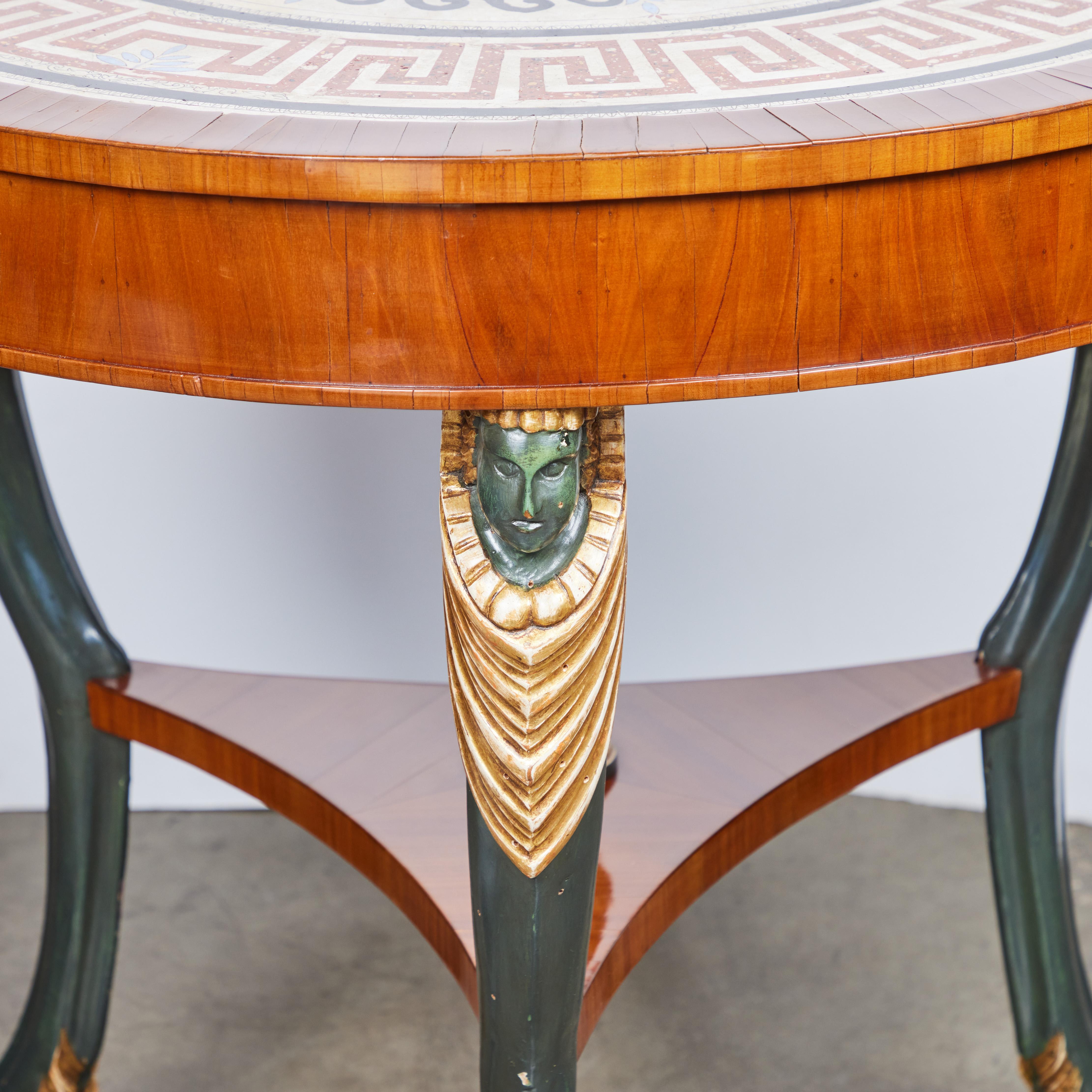 Left and Right Scagliola Top Tables For Sale 3
