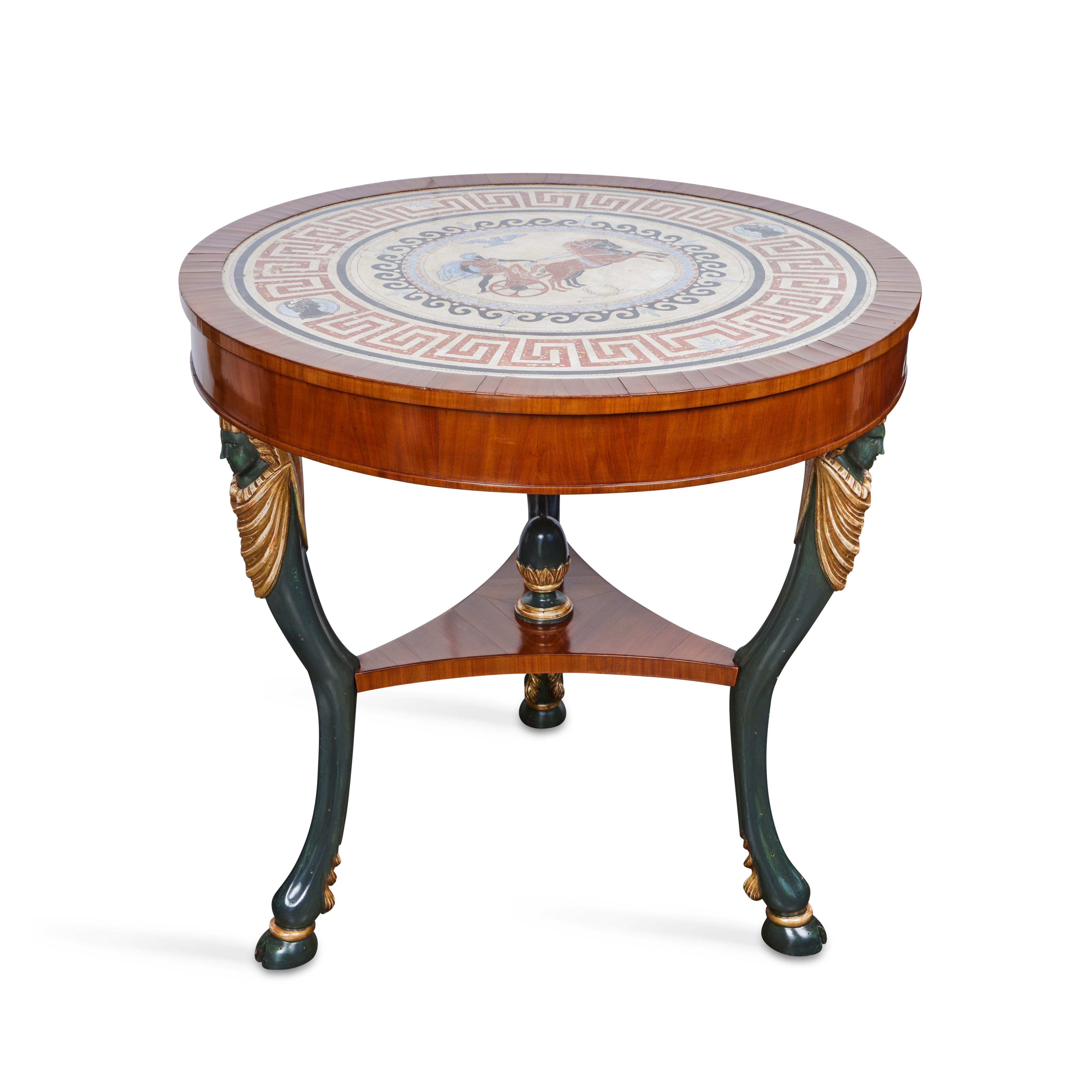 Left and Right Scagliola Top Tables For Sale 8