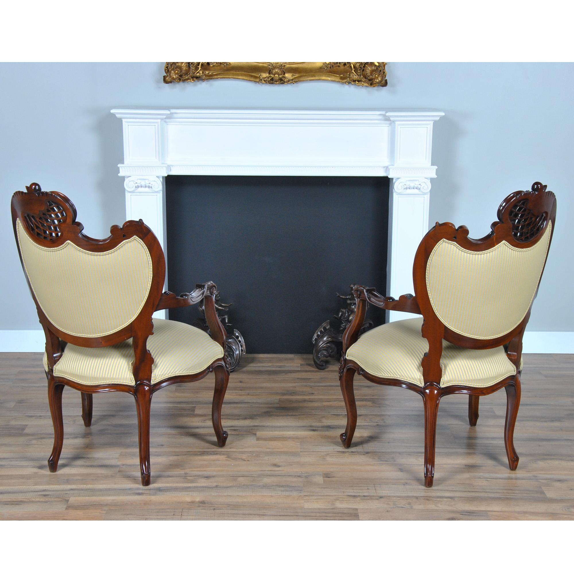 Hand-Carved Left Fireside Chair  For Sale
