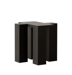 Tavolino con gambe laccato nero di Hermhaus