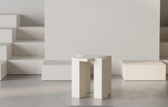 Tavolino Leg laccato blu chiaro di Hermhaus