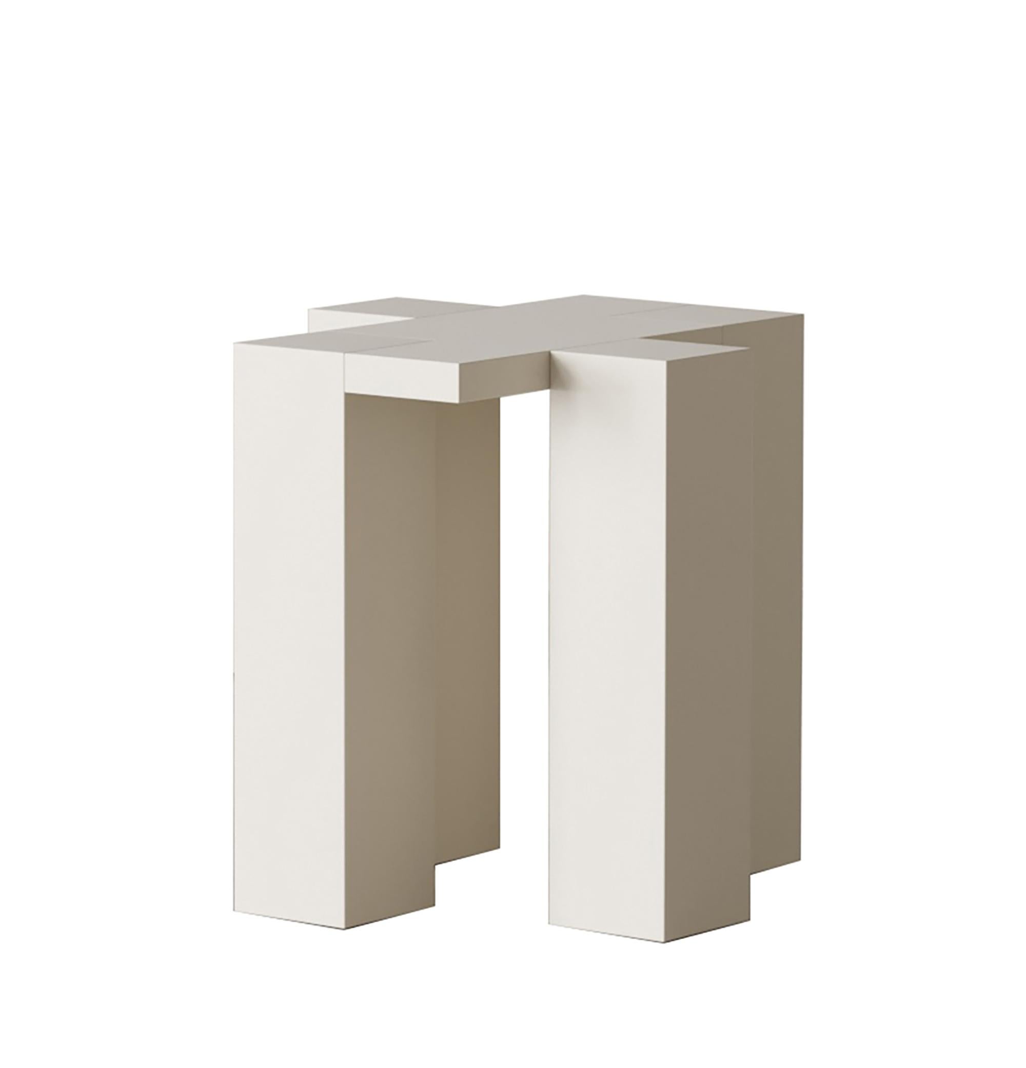 Tavolino Leg laccato blu chiaro di Hermhaus