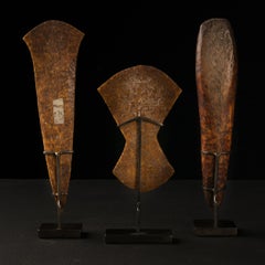 Lega People, Drc, Set of 3 Ceremonial Hammers Made of Bone