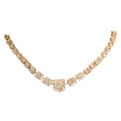 LEGACY 100 Carat Fancy Yellow Diamond Necklace  12 Carat Center  GIA