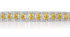 LEGACY 35-Carat Bracelet  Fancy  Yellow Oval cut Diamond GIA diamonds
