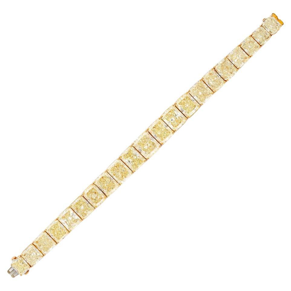 LEGACY 40 Quilates Color Fantástico Corte Radiante  Pulsera con certificado GIA Alta joyería