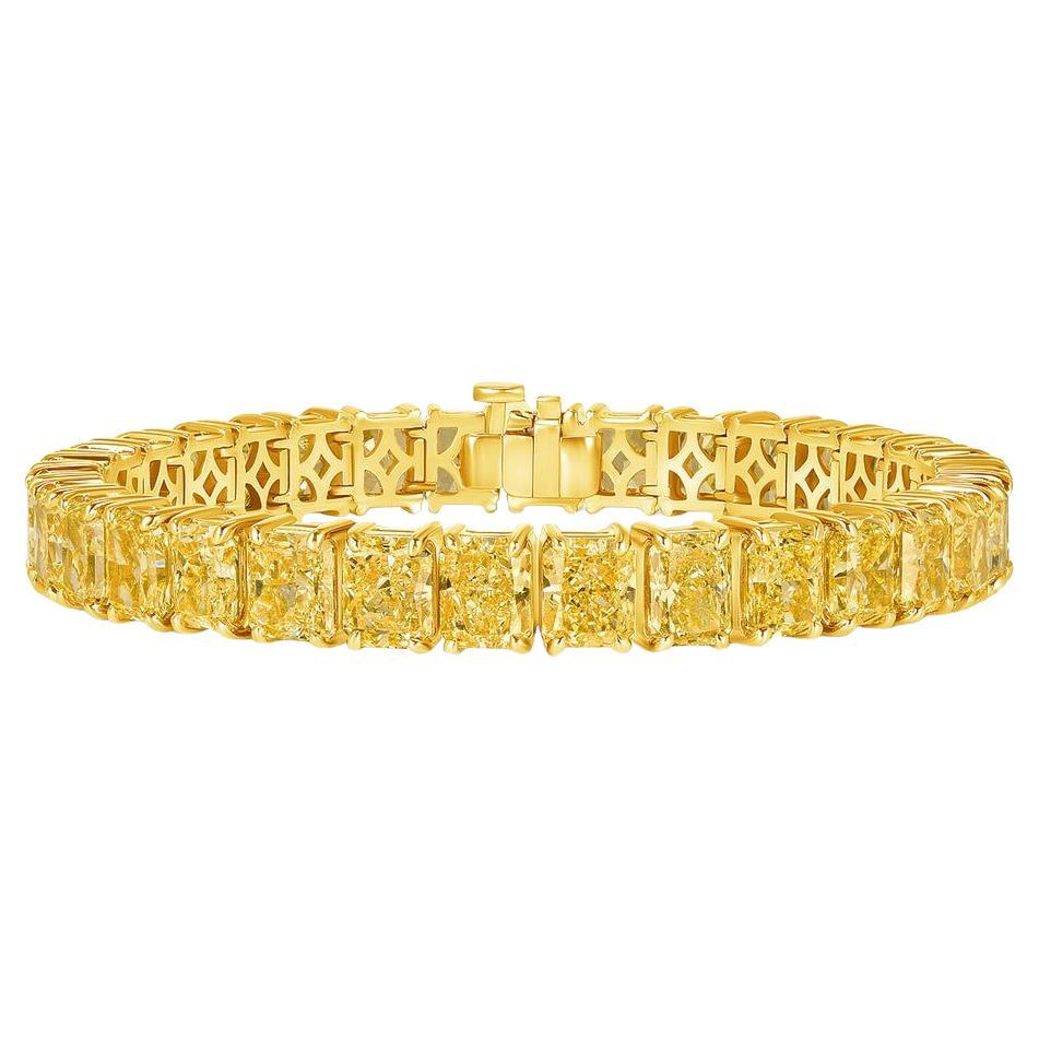 LEGACY Diamants naturels de 45 carats de couleur jaune fantaisie taille radiant