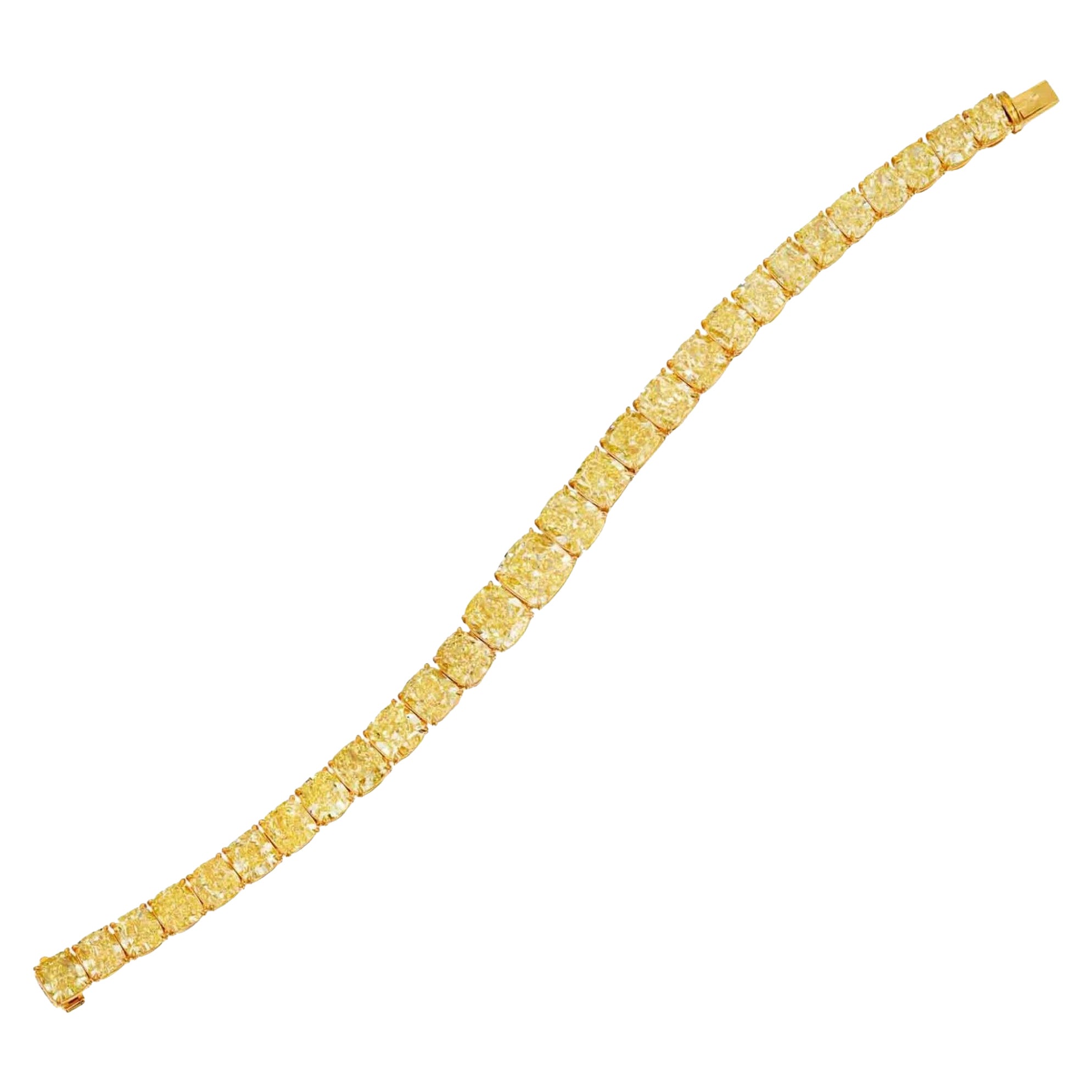 LEGACY 55 quilates  Diamantes naturales talla cojín amarillo fantasía
