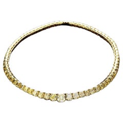 LEGACY 60 -Carat Graduated Fancy Yellow Diamond Rivière Necklace