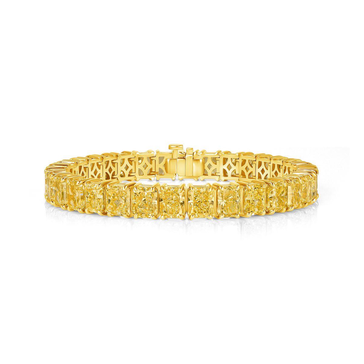 Taille radiant LEGACY Diamants naturels de 75 carats de couleur jaune fantaisie taille radiant en vente