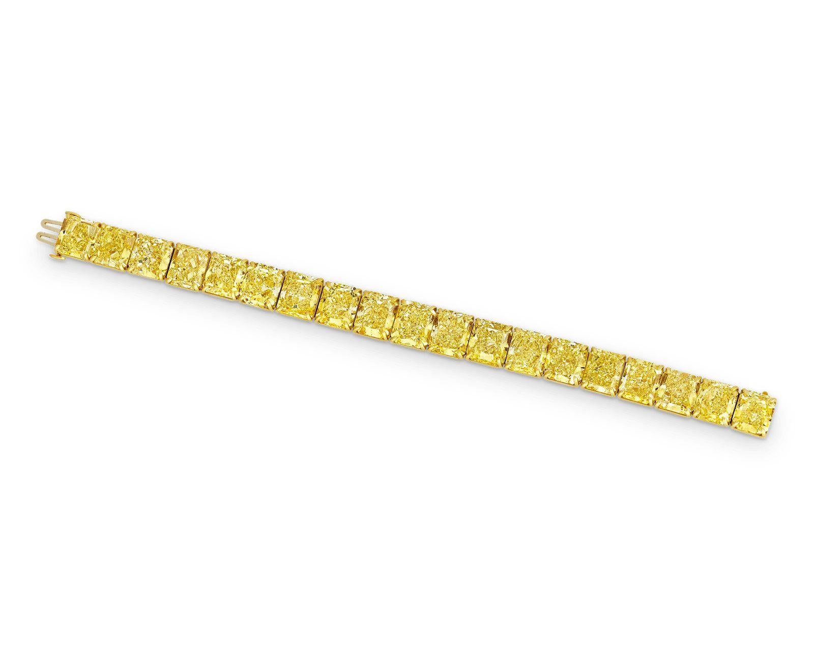 LEGACY Diamants naturels de 75 carats de couleur jaune fantaisie taille radiant Neuf - En vente à Mumbai, IN