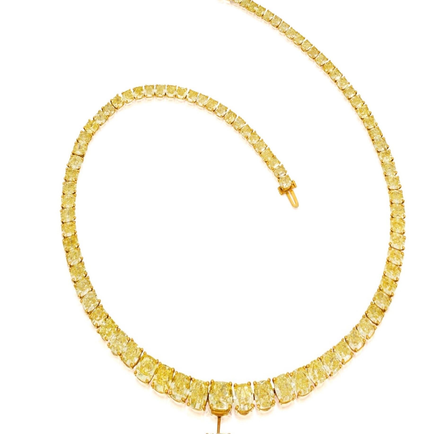 LEGACY 90 CARATI Collana con diamanti gialli fantasia Collection'S In condizioni Nuovo in vendita a Mumbai, IN