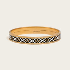 Legacy Bangle Miss Hand-Painted Gold-Plated Stainless Steel with Fire Enamel