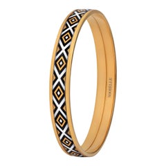 Legacy Bangle Miss Hand-Painted Gold-Plated Stainless Steel with Fire Enamel