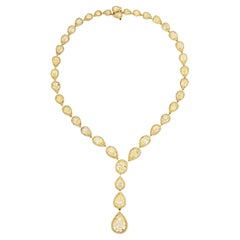 LEGACY Heritage Fancy Intense Yellow  Diamond Necklace  38 GIA certificates