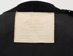 Legacy Leather Vintage Black Suede /Leather Fringe Sequin Beaded Feather Shawl