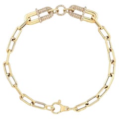 Legacy Link 14K (or 18k upon request) Yellow Gold Diamond Bracelet