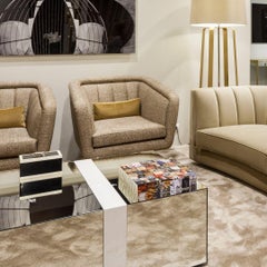 Tavolino LEGADO con specchio e marmo bianco, disponibile ora