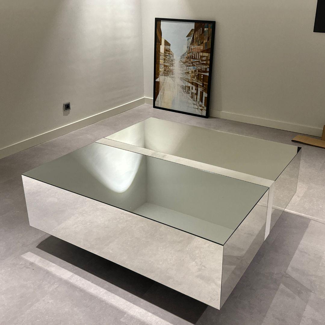 Modern LEGADO Coffee Table Mirror and White Marble, Available Now For Sale