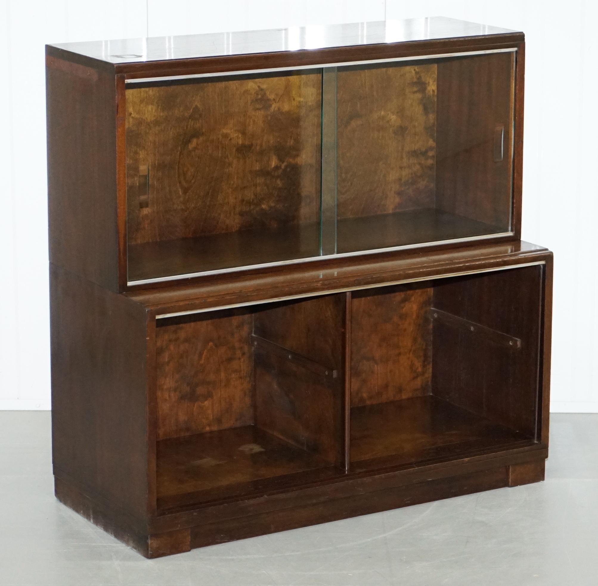 Legal Library Suite of Minty Oxford Modular Stacking Mahogany Library Bookcases 6