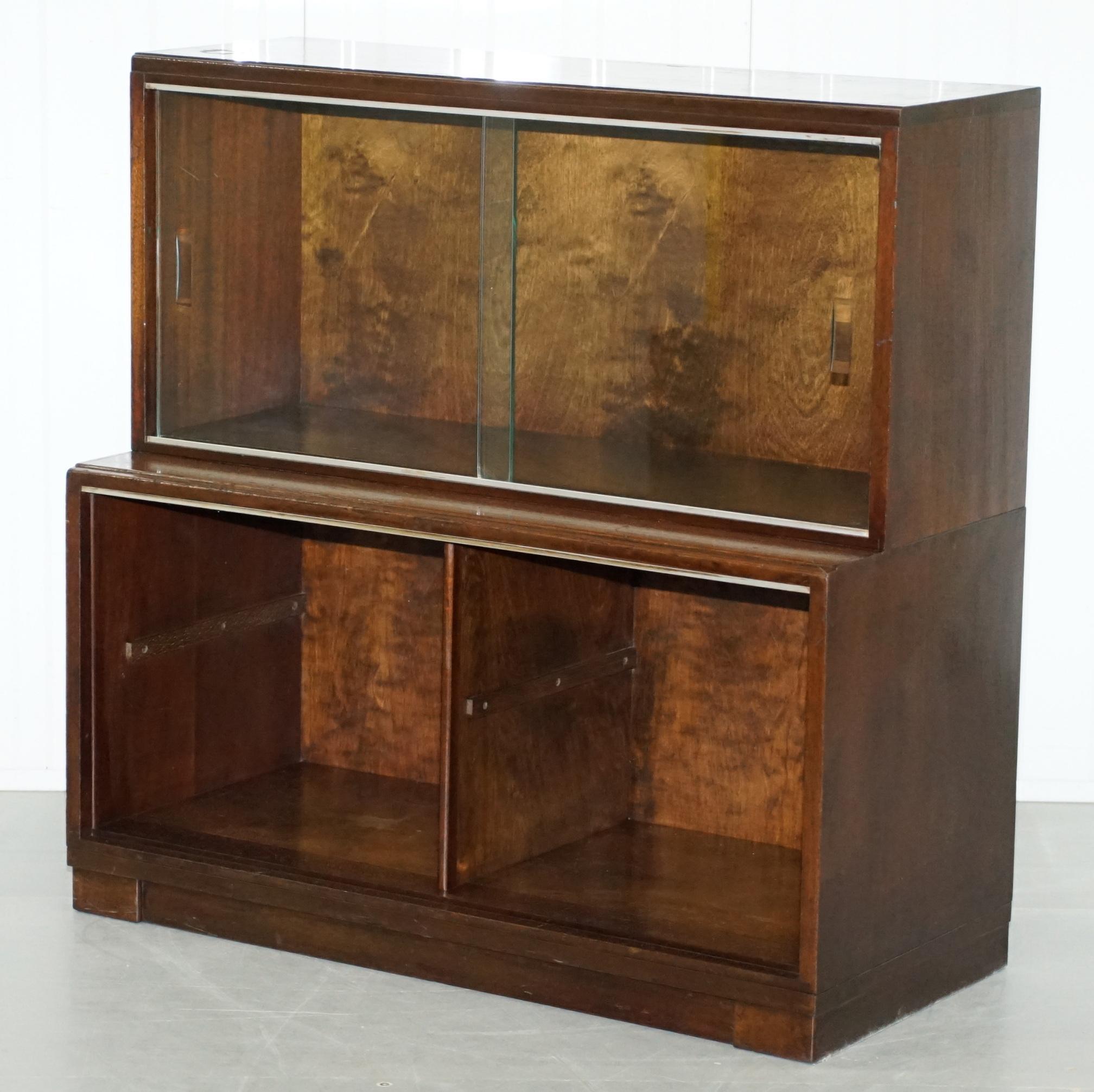 Legal Library Suite of Minty Oxford Modular Stacking Mahogany Library Bookcases 8