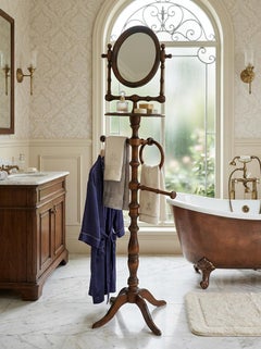 Elegant Beech Bathroom Pedestal