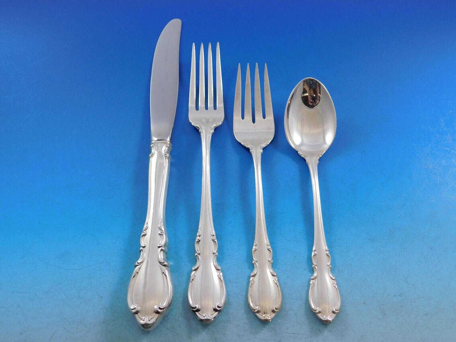 Legato by Towle Sterling Silver Flatware Set for 12 Service 60 Pieces In Excellent Condition For Sale In Big Bend, WI