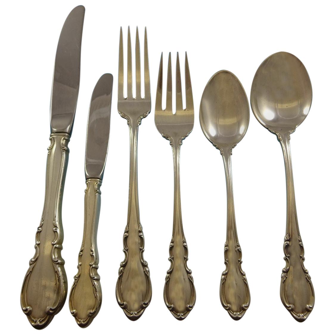 Legato by Towle Sterling Silver Flatware Set for 12 Service 82 Pieces For Sale