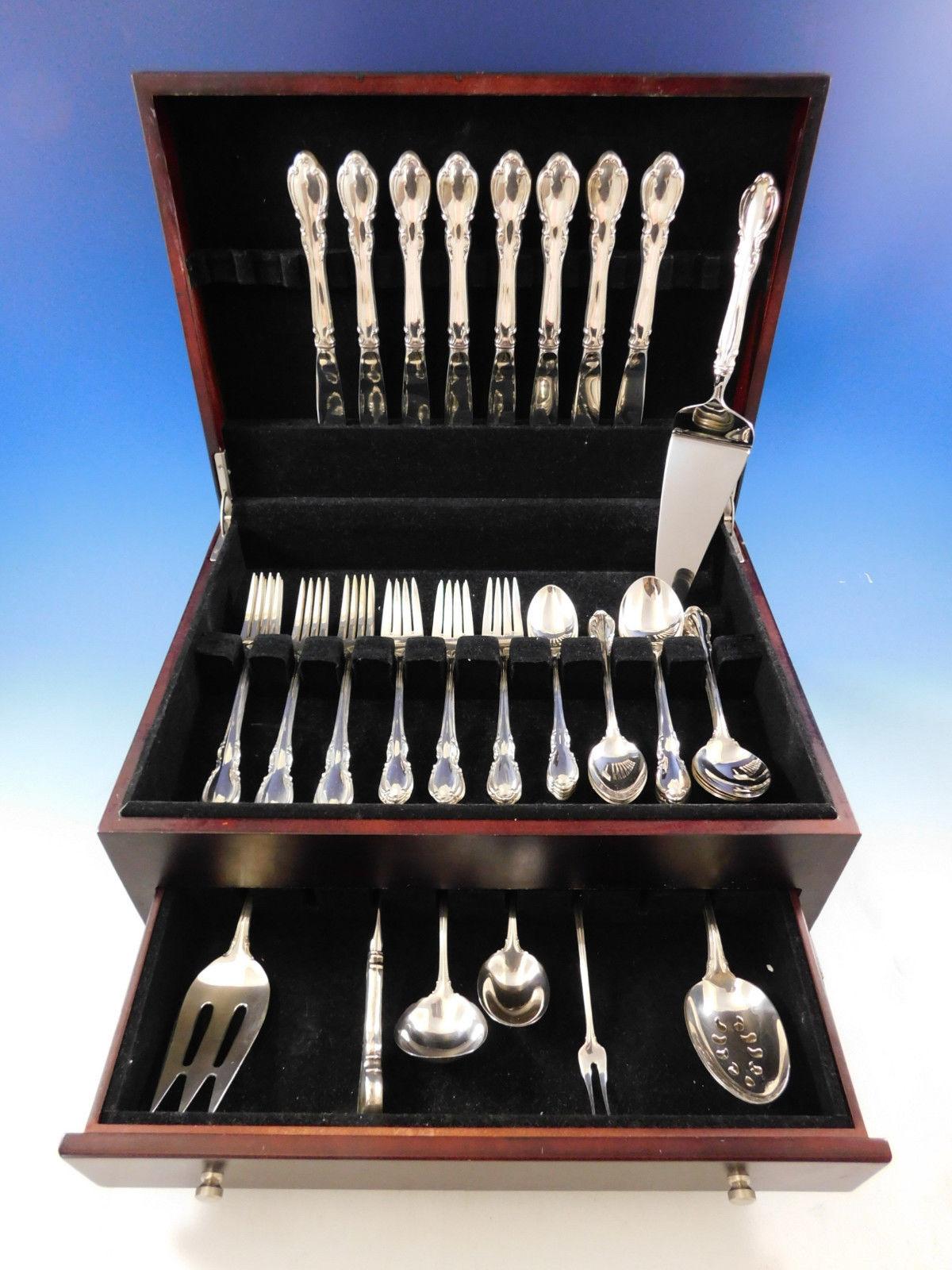 Juego de cubiertos de plata de ley 