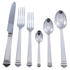 Legend by Fortunoff Italy Sterling Silver Flatware Set 12 Service Dinner 76 pcs