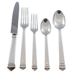 Legend by Fortunoff Italy Sterling Silver Flatware Set Service Dinner 64 Pieces